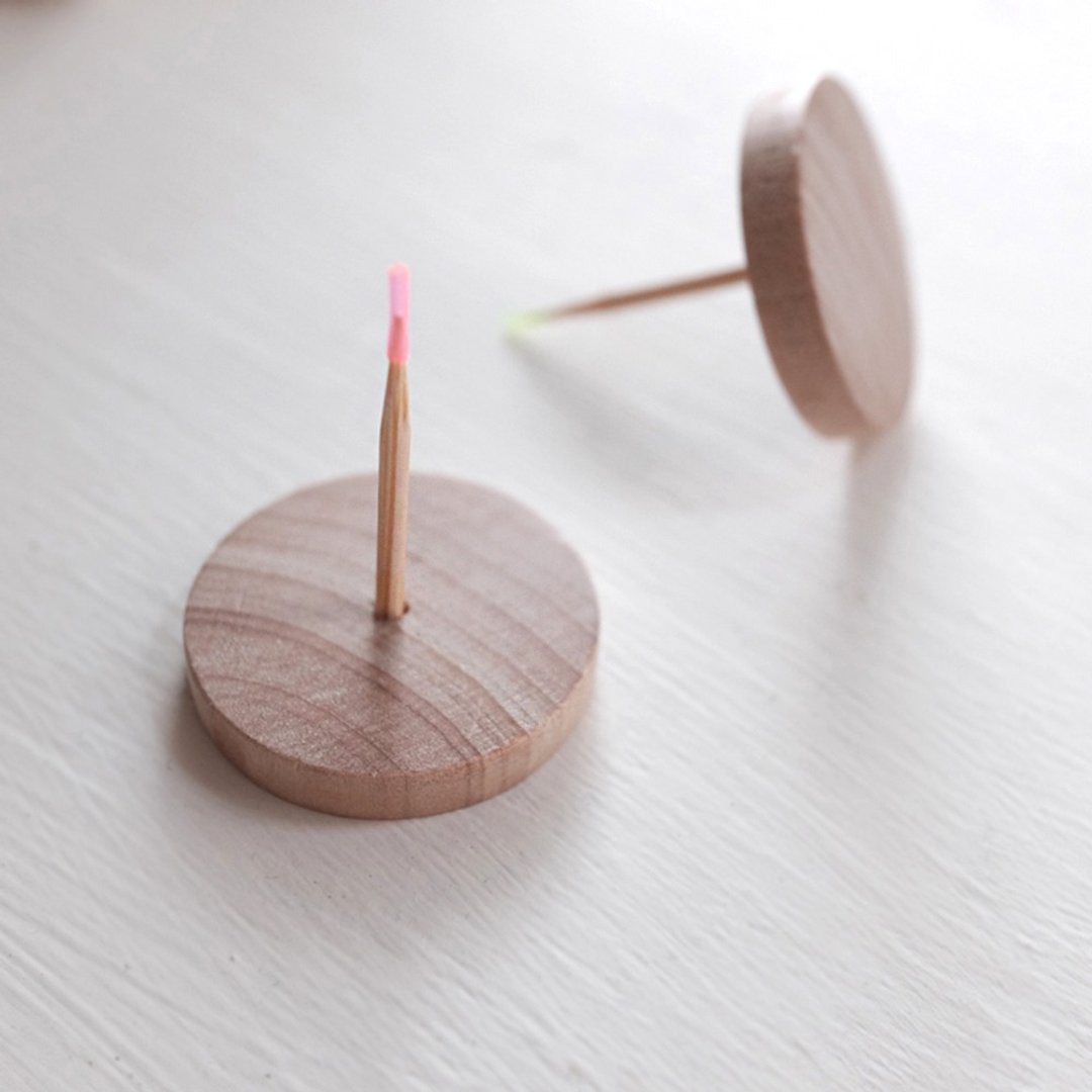 手 工 木 制 烛 台 wooden candle holder - 蜡烛/烛台 - 木头 卡其色