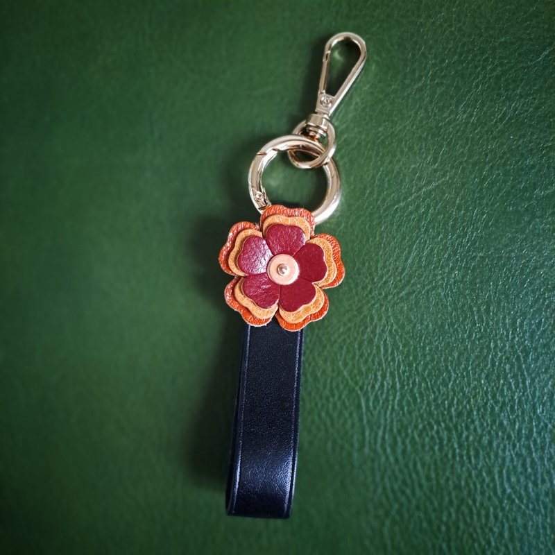 【花时间/璀璨】植鞣皮革钥匙圈/吊饰【圣诞礼盒】 - 钥匙链/钥匙包 - 真皮 