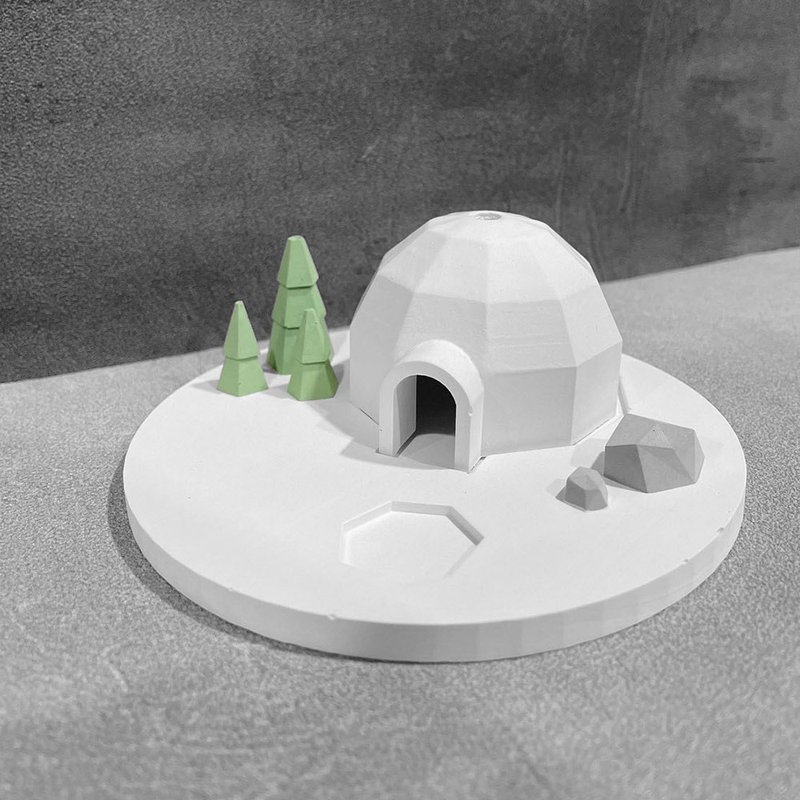 【水泥材质】塔香座 - 冰屋 - 香薰/精油/线香 - 水泥 