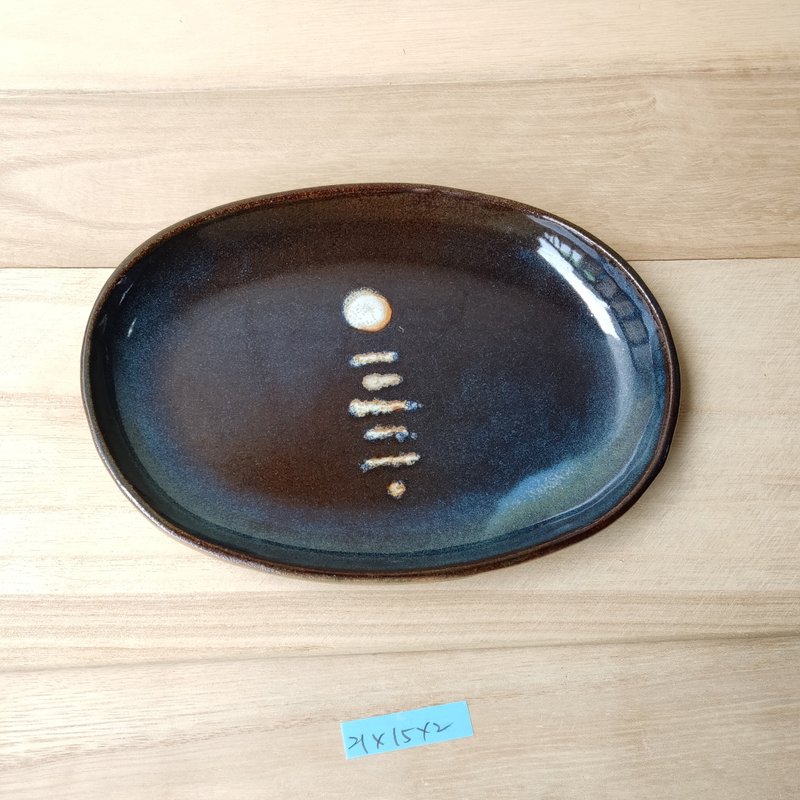 陶人-月光海浅盘 - 碗 - 陶 蓝色