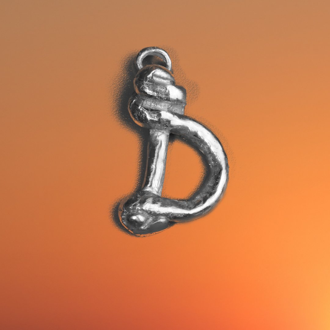 Knot Alphabet 纯银 99.99 字母吊坠（仅含吊坠）/ D / - 其他 - 纯银 银色