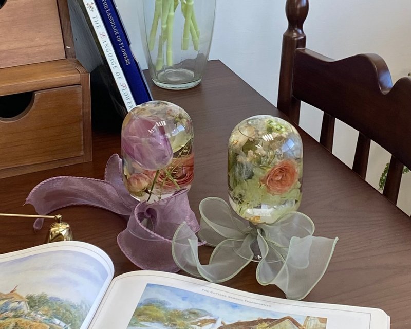 【 手作浮游花瓶 】漂浮花园 干燥花浮游花瓶 - 蜡烛/香氛 - 植物．花 