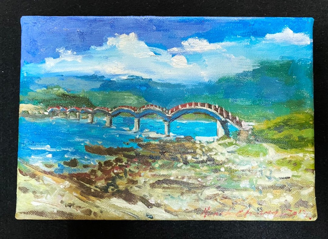 风景油画-三仙台 - 海报/装饰画/版画 - 棉 蓝色