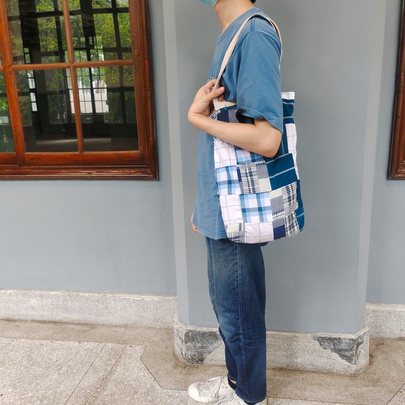 汪洋-东海岸系列-托特包 - 手提包/手提袋 - 棉．麻 蓝色