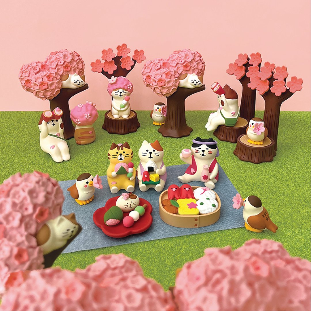 日本Decole Concombre - 赏樱野餐 - 摆饰 - 树脂 多色