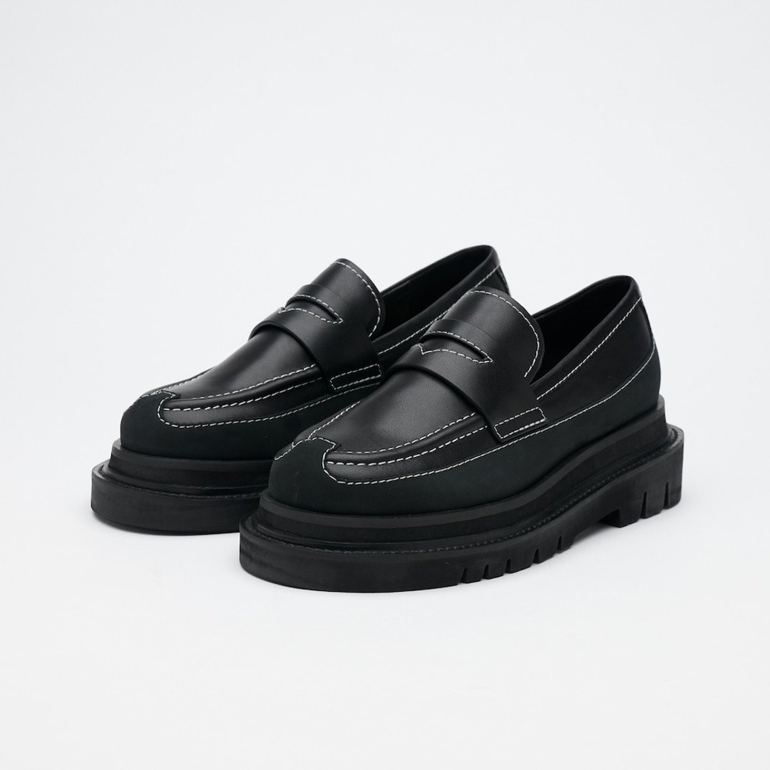 VATIC PENNY LOAFER Nappa 白车线纳帕皮革乐福鞋 内外增高63mm - 男款牛津鞋/乐福鞋 - 真皮 黑色