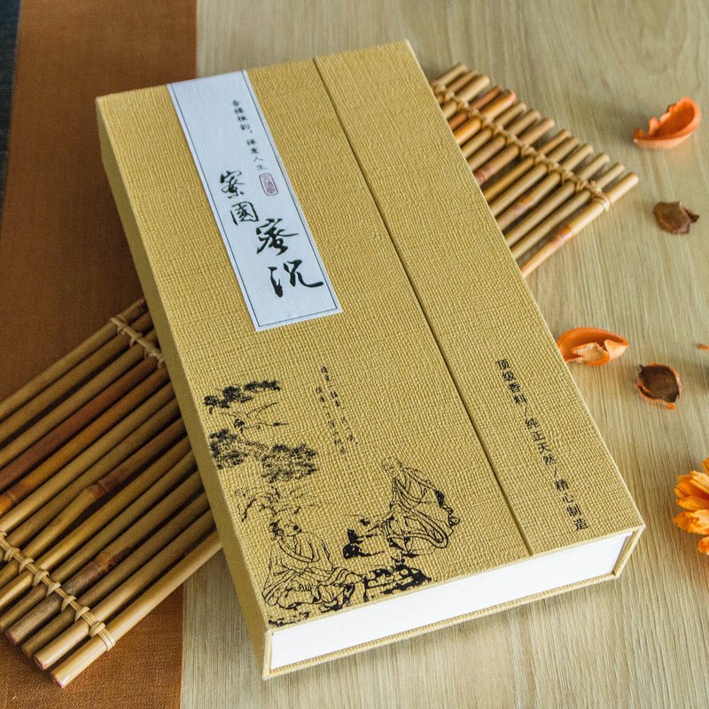 永德堂 - 蜜沉线香豪华礼盒 东方香氛 - 香薰/精油/线香 - 木头 黄色