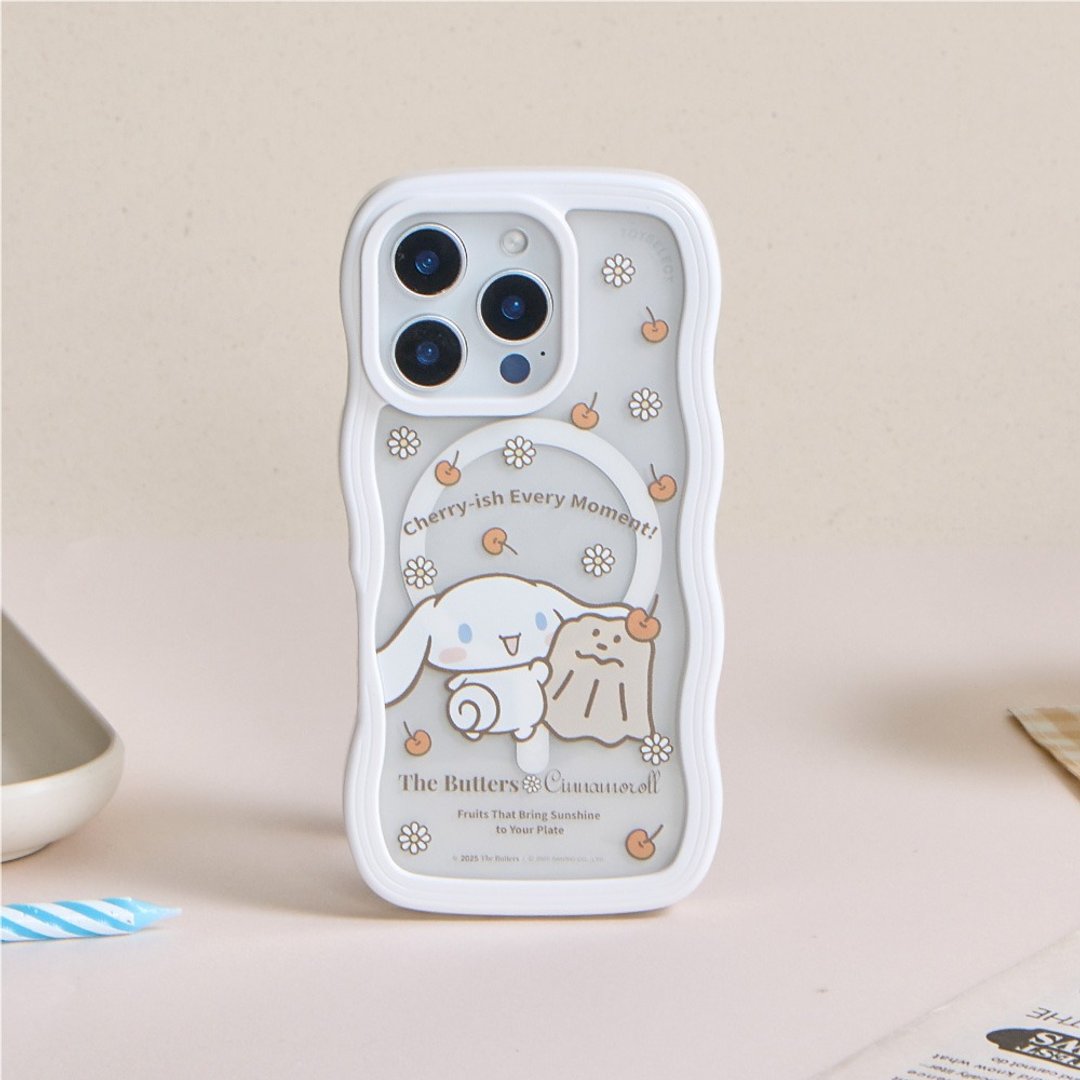 奶油家族x大耳狗樱桃花语拥抱云朵波波MagSafe iPhone手机壳 - 手机壳/手机套 - 塑料 多色