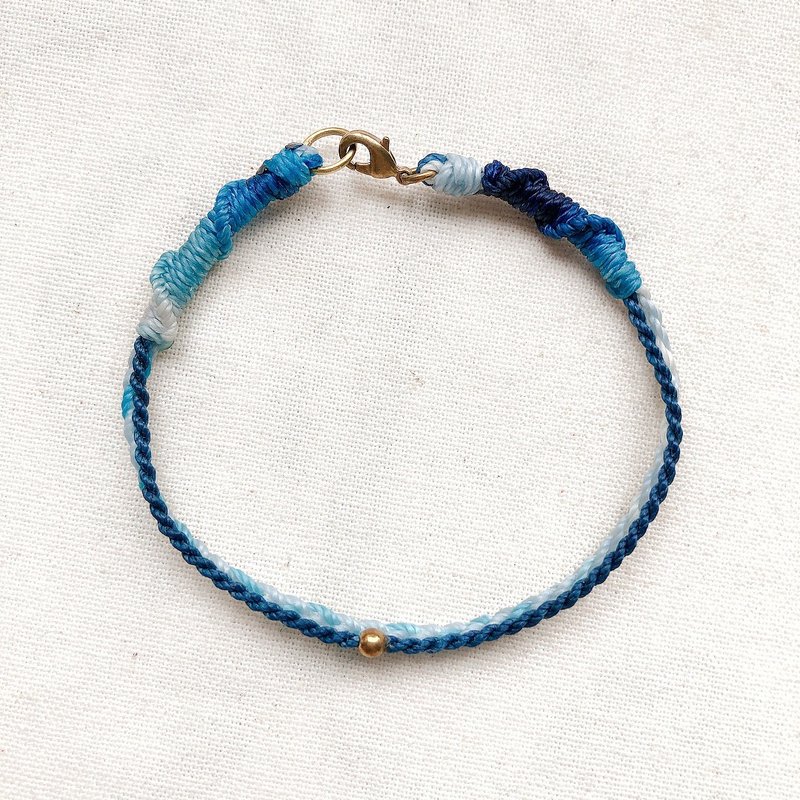 手围订制 围绕 辫子 转转 波浪编法 蜡线黄铜手环 - 手链/手环 - 其他材质 