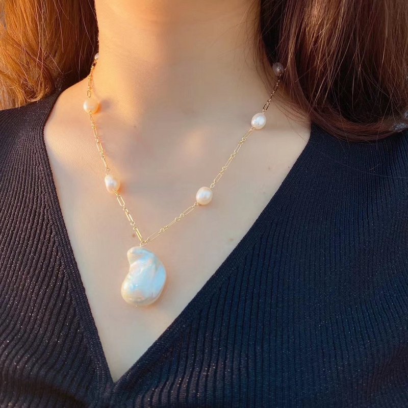 ENDRO ACC 宇宙项链 - 项链 - 珍珠 白色