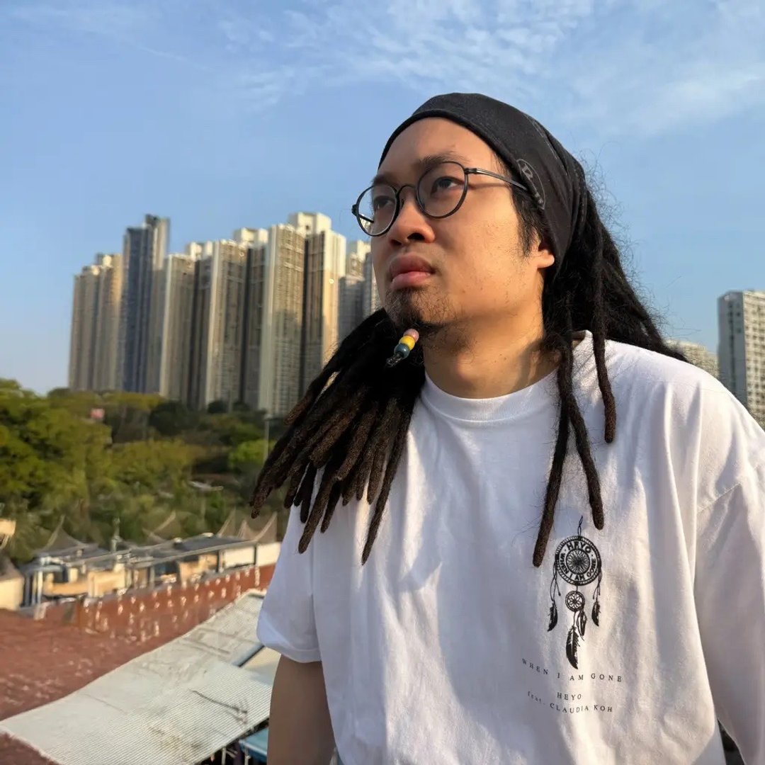 HEYO x 老兰土  -当我走了- 特别版联乘短䄂Tee - 宽松剪裁 - 中性连帽卫衣/T 恤 - 棉 白色