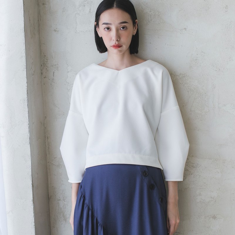 【经典原创】Probe_探索立体剪裁上衣_CLT500_秋冬_白 - 女装上衣 - 棉．麻 白色