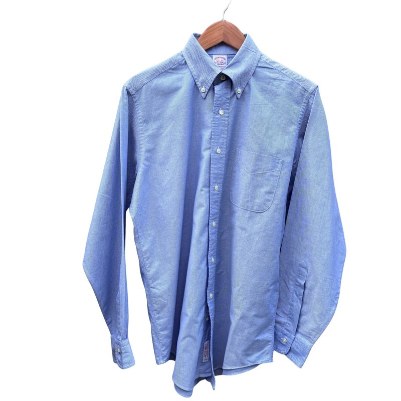 复古 Brooks Brothers Makers 蓝色纽扣牛津衬衫 15 1/2 - 34 - 男装衬衫 - 棉．麻 蓝色
