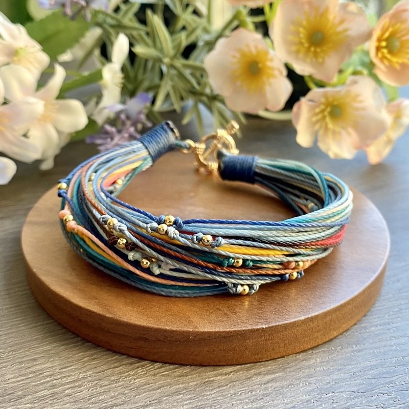 百色 | 手工防水蜡线 | 休闲时尚 - 手链/手环 - 棉．麻 