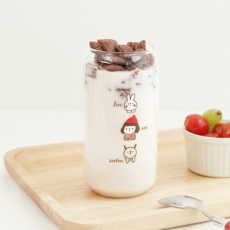 Can造型系列 玻璃杯550  02. Love one another - 咖啡杯/马克杯 - 玻璃 白色