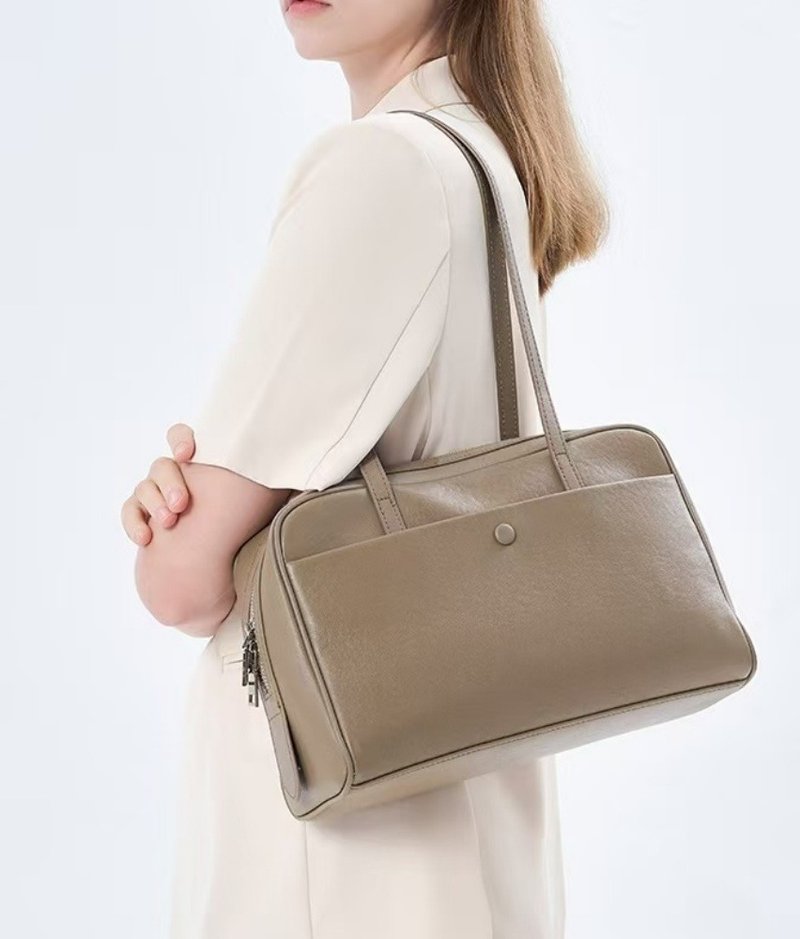 真皮包 复古枕头包 单肩包 手提大包 生日礼物 交换礼物 - 手提包/手提袋 - 真皮 多色