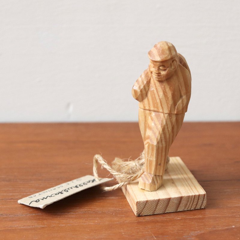瑞典J. E. SERHOLT手工木刻旅行者 - 摆饰 - 木头 咖啡色