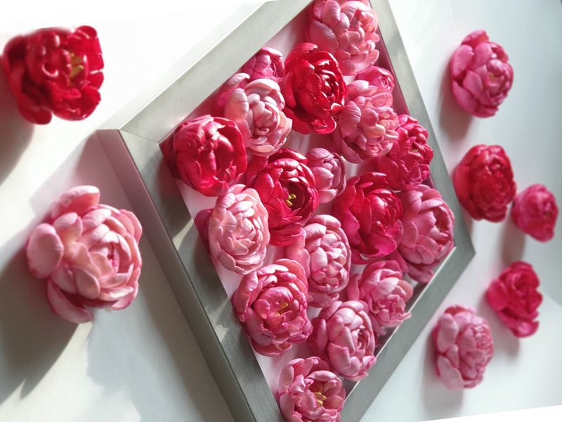 瓷花、框架墙艺术、壁挂、墙壁雕塑、3D 墙壁艺术 - 墙贴/壁贴 - 瓷 白色