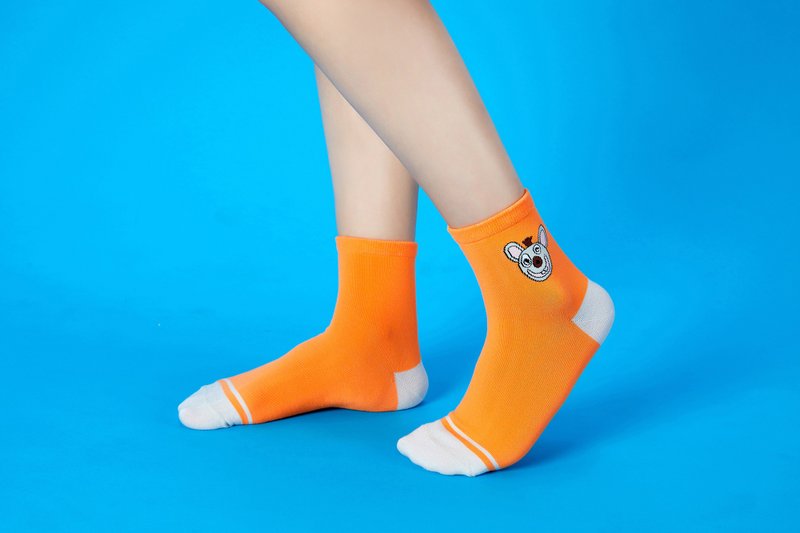 简单袜 - 鼠短袜 - 袜子 - 环保材料 橘色