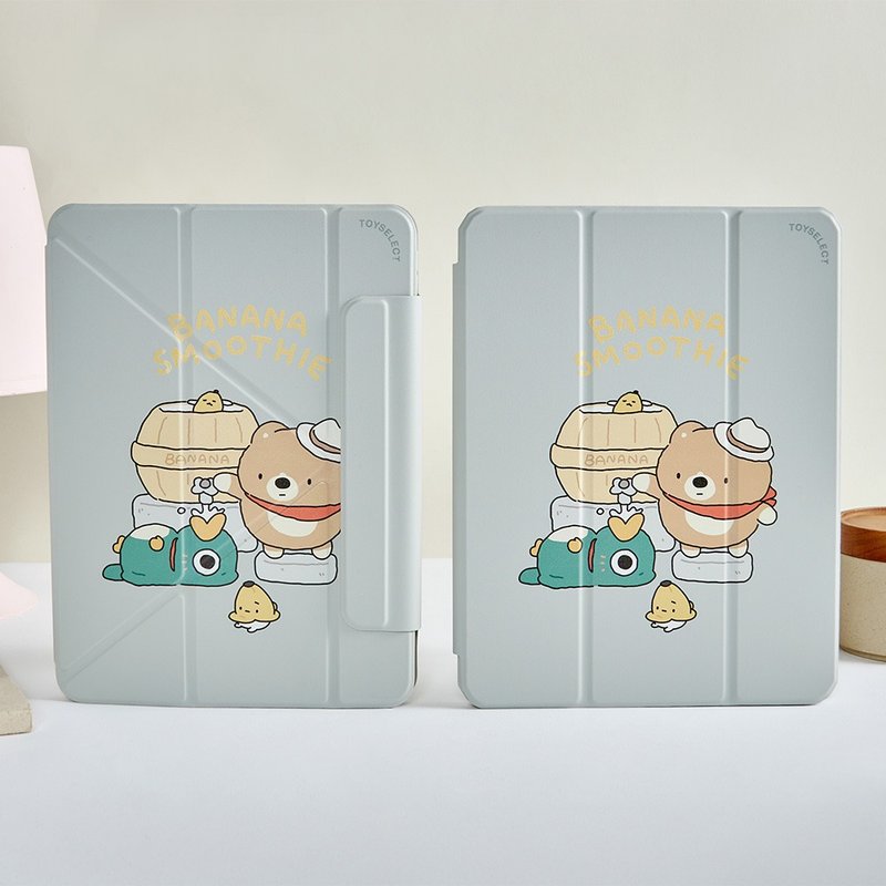 呜比的朋友蕉流蕉流强悍磁吸iPad三折/Y折保护壳 - 平板/电脑保护壳 - 塑料 多色