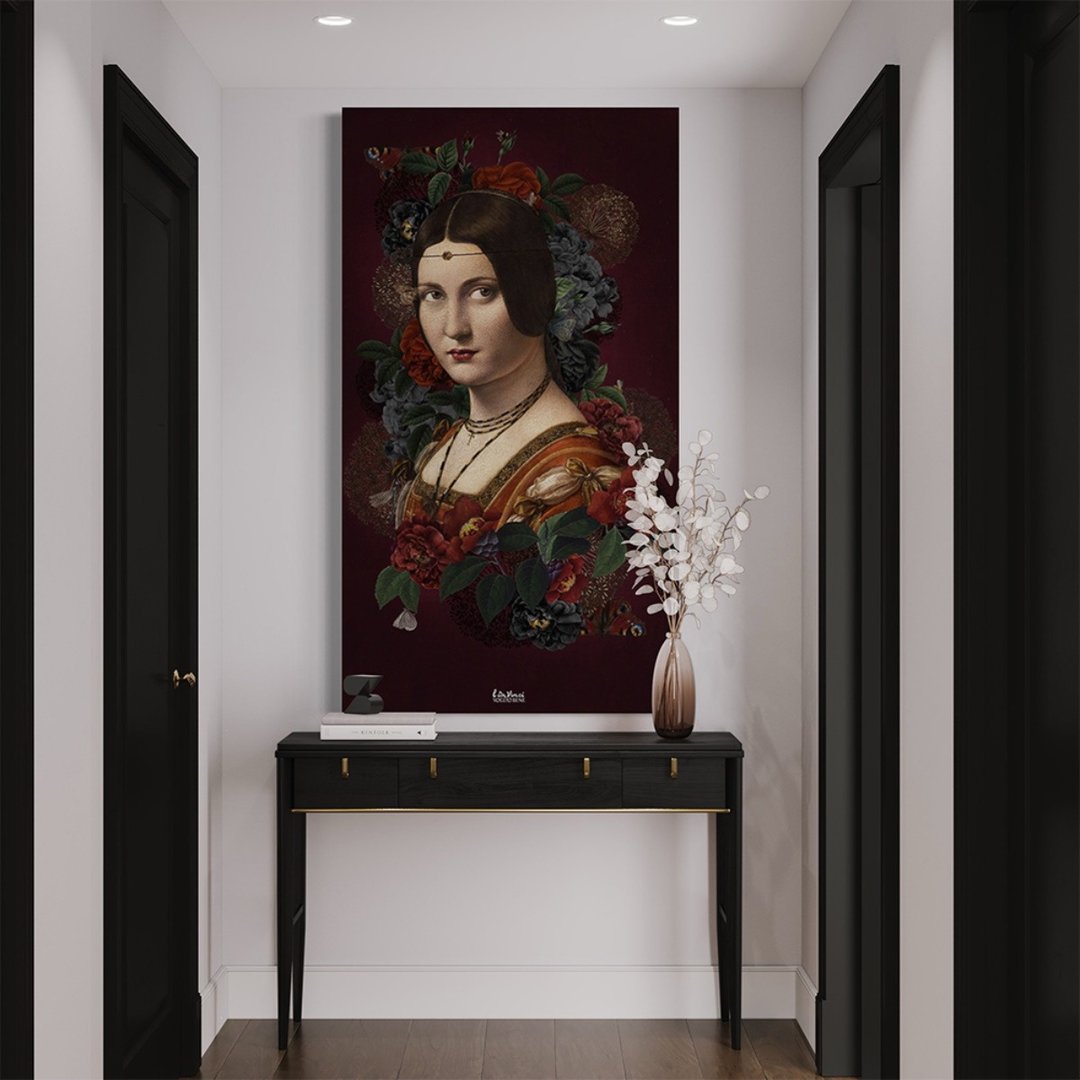法国VOGLIO BENE【美人】超大型挂画/挂布/壁挂/装饰画 文艺复兴 - 海报/装饰画/版画 - 聚酯纤维 红色