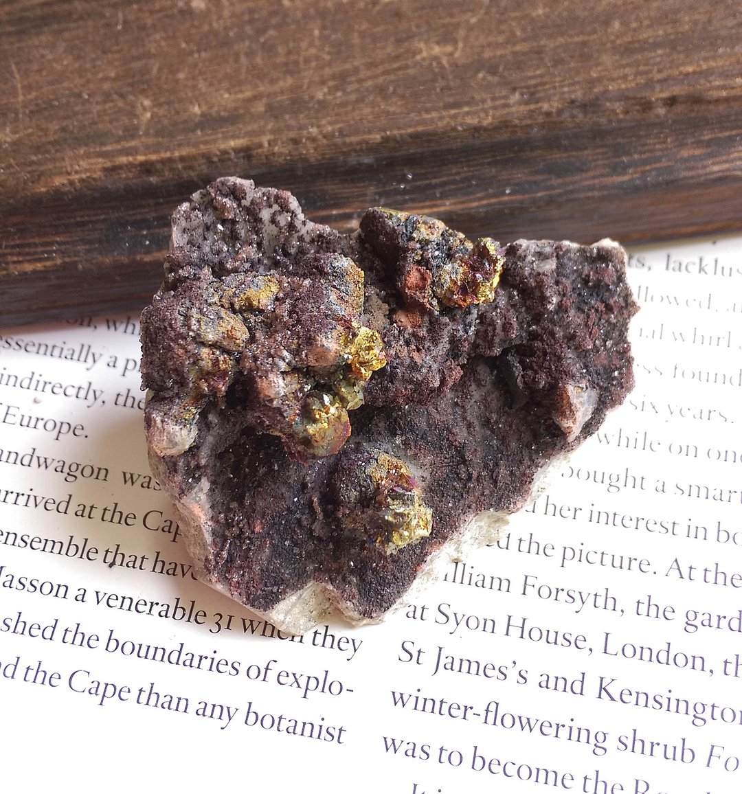 Barite Chalcopyrite 重晶石 黄铜矿 共生矿 天然矿石 原矿 - 摆饰 - 其他材质 
