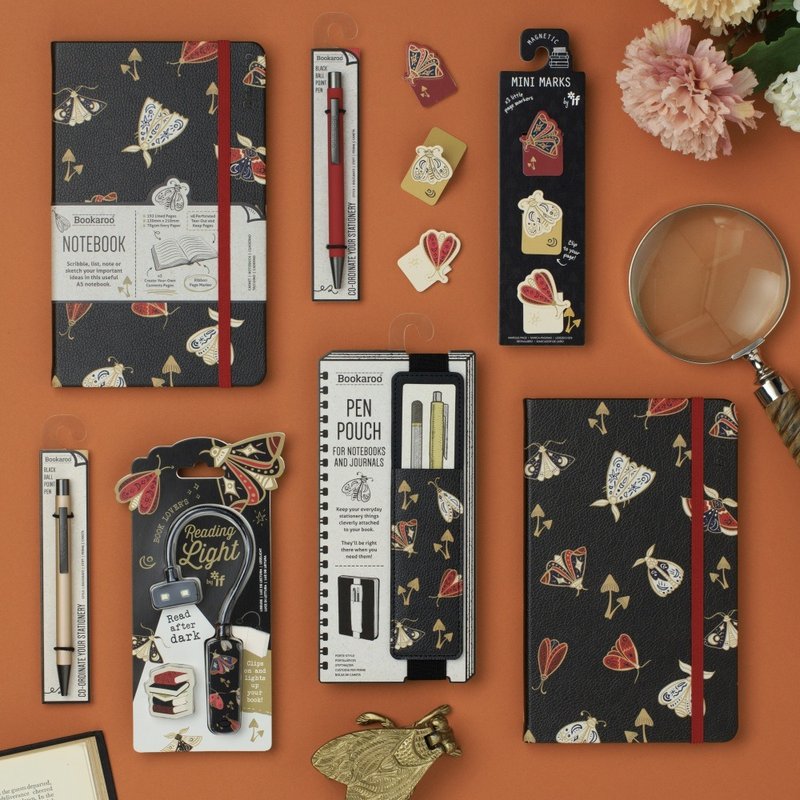 英伦复古幺蛾子文具 阅读书灯笔记本读书笔袋圆珠笔 英国IF文创 - 笔记本/手帐 - 其他材质 