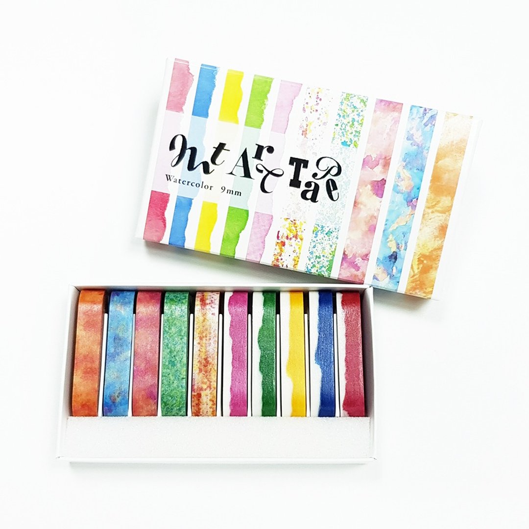 mt art tape 水彩纸胶带 9mm (MTART05) - 纸胶带 - 纸 多色