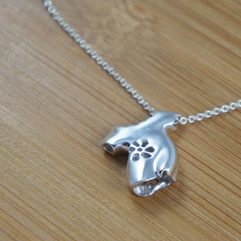 【半亩光】晾衣服的心情项链 - 项链 - 纯银 灰色