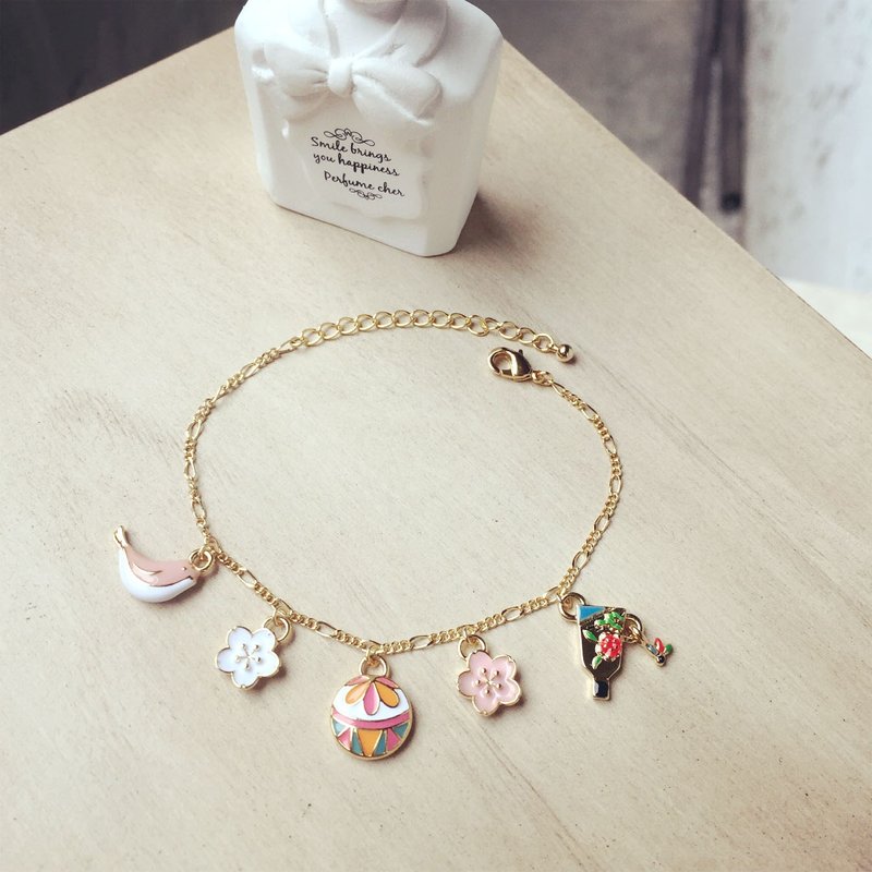 樱之和风手链 - 手链/手环 - 其他金属 多色