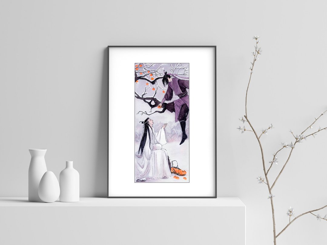 Printable art Persimmon Harvest / print it at home / Directly from the Artist - 电子手绘真人画像/绘画/插画 - 其他材质 