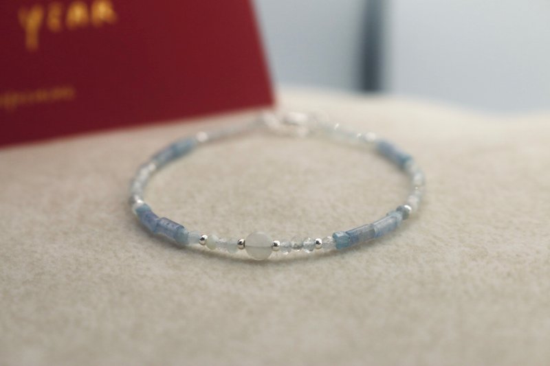手链 海蓝宝 月光石 带来智慧  - 健康宝宝 - - 手链/手环 - 宝石 蓝色