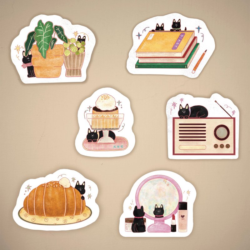 有小狗的房间 | 防水大贴纸 - 贴纸 - 纸 多色