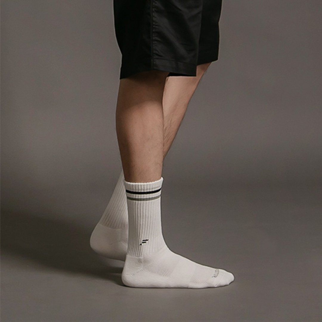 【FOOTER】复古线条运动气垫袜(男-K184L/XL) - 袜子 - 棉 多色