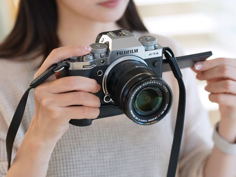 适用机型FUJIFILM X-T4 手掌纹皮革相机底座皮套 - 相机包/相机袋 - 真皮 多色
