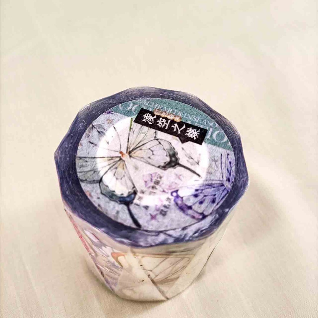 淩空之蝶膠帶亮面PET立體虹光_白墨 - 纸胶带 - 塑料 多色