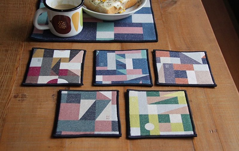 毛巾杯垫-成双组(一组2入) - 杯垫 - 聚酯纤维 