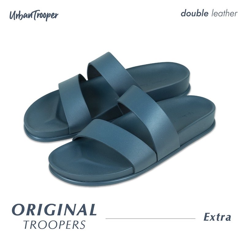 Urban Trooper 鞋，原始 Trooper Blue 型号，Trooper Blue 颜色。 - 拖鞋 - 真皮 