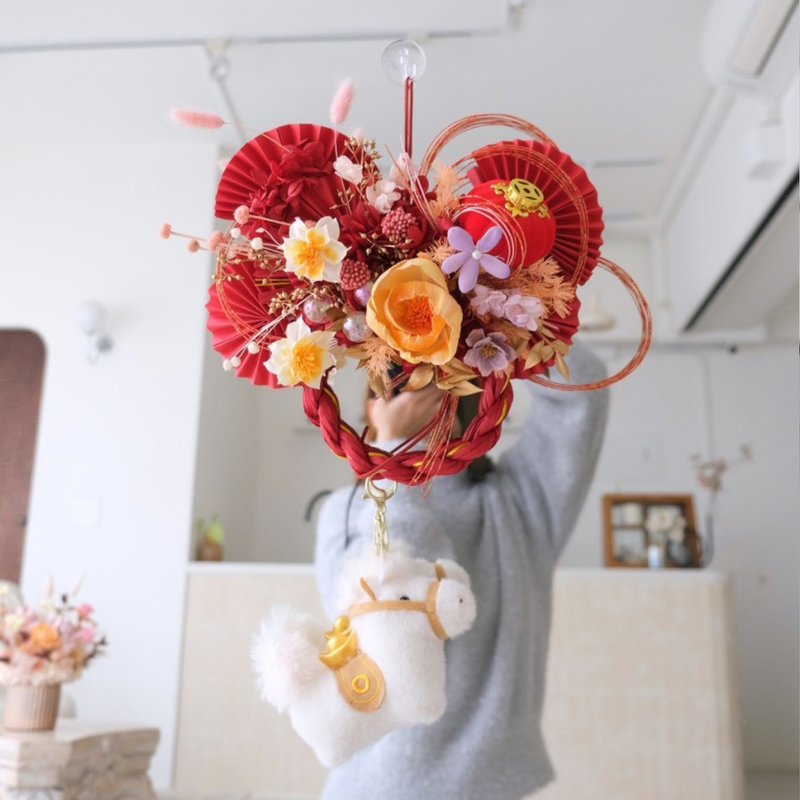 送钱小马永生花吊饰 - 干燥花/捧花 - 植物．花 红色