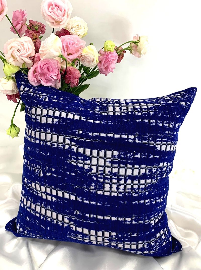 抱枕-蓝色渲染方格 - 枕头/抱枕 - 聚酯纤维 