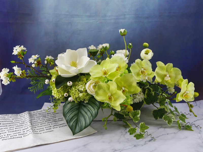 绿蝴蝶兰洋玉兰香氛花饰 包邮专人配送限双北市 其余地区需补运费 - 植栽/盆栽 - 其他材质 绿色