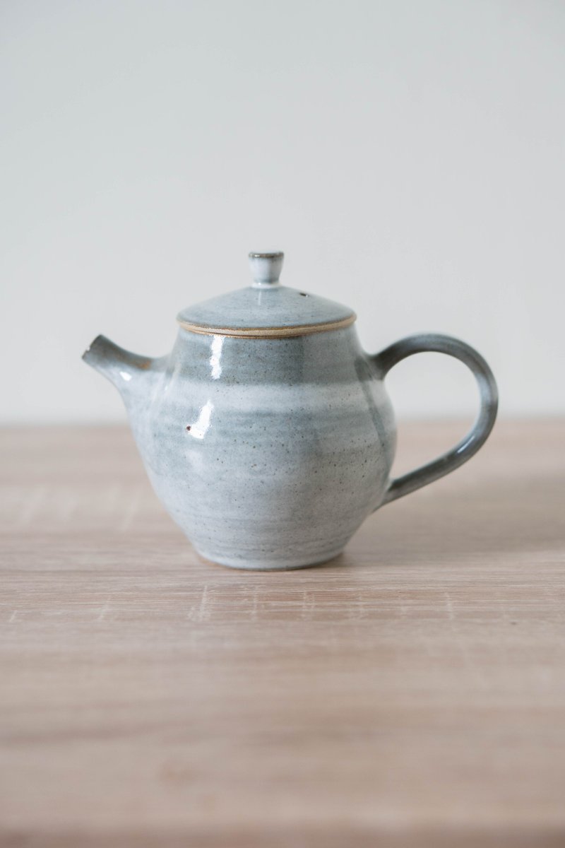 雾面白茶壶 - 茶具/茶杯 - 陶 白色