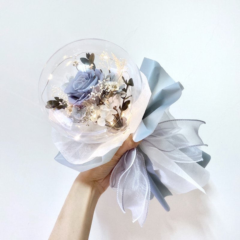 波波球永生花束直径14cm 干燥花梦幻造型花礼设计 - 干燥花/捧花 - 植物．花 