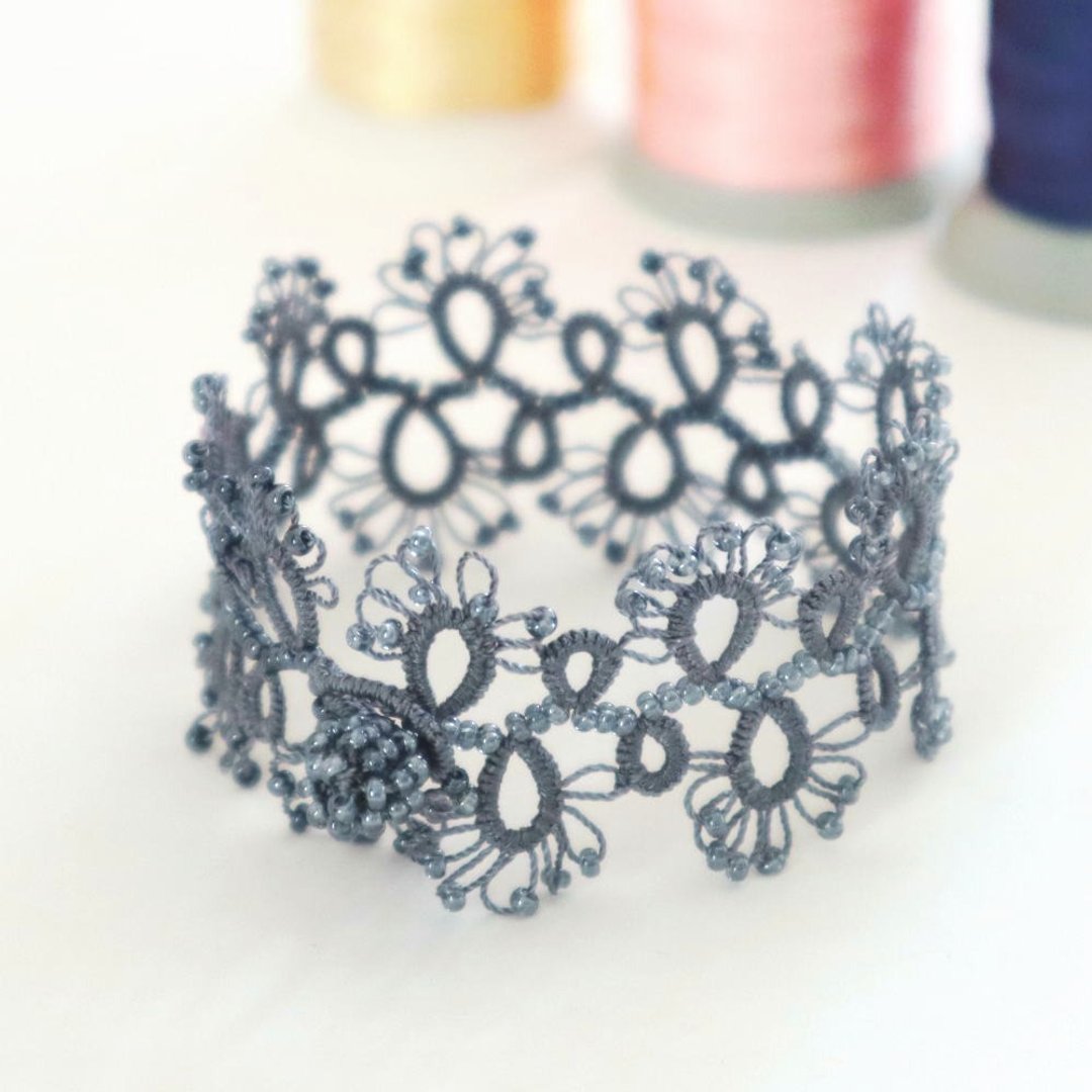 Tatting Lace 手链【Lace】炭灰色 - 手链/手环 - 其他人造纤维 灰色