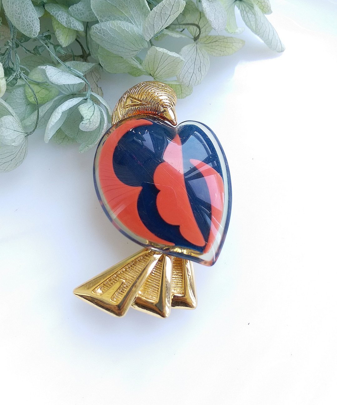 Vintage Jewelry 西洋古董饰品 Orena Paris 普普风 水鸟 别针 - 徽章/别针 - 其他金属 金色