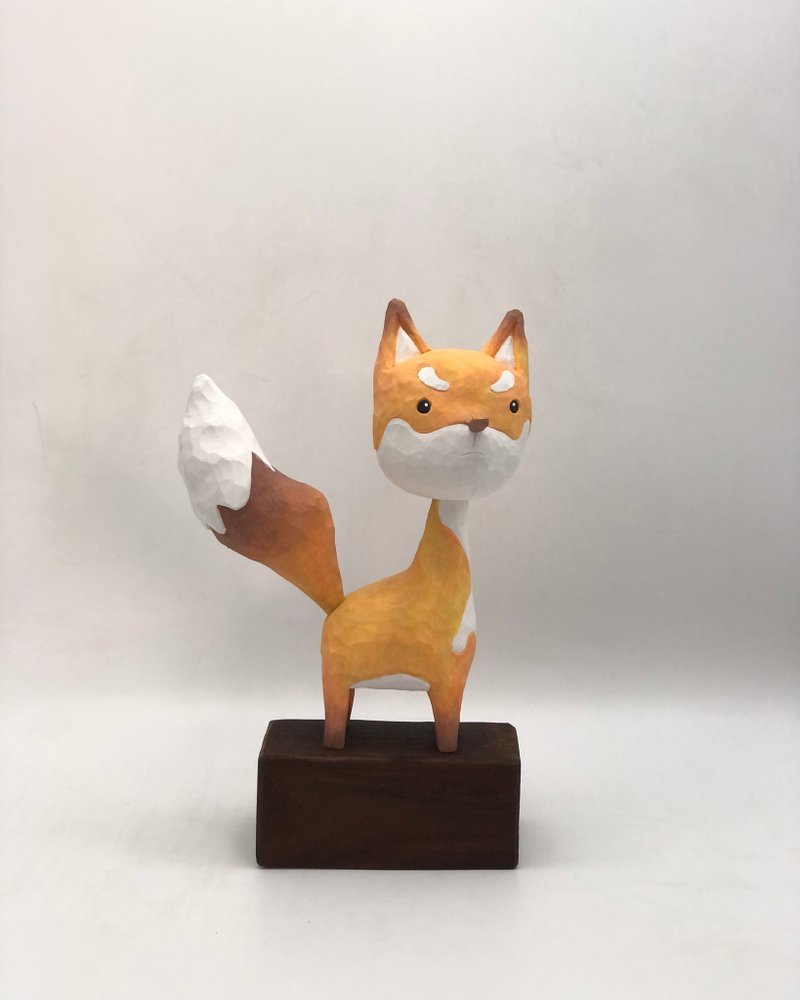 小狐狸 - 摆饰 - 木头 