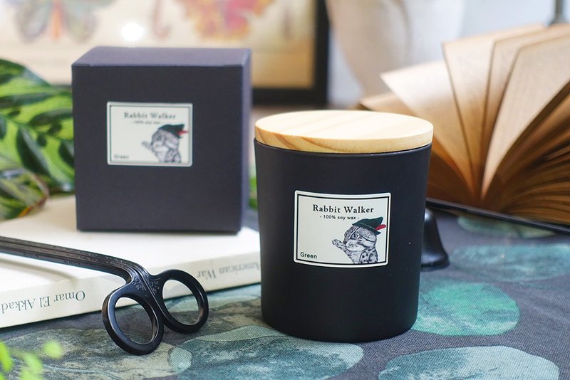 石虎小飞侠-香氛蜡烛200g (麝香草原) - 蜡烛/烛台 - 蜡 黑色