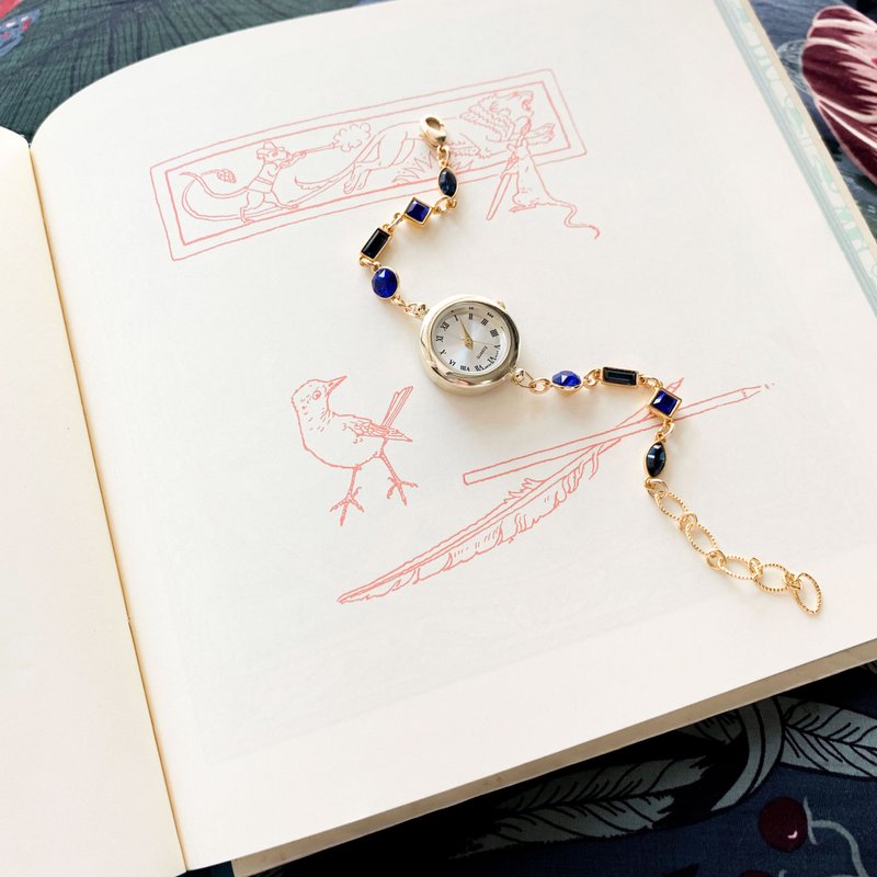 Dolores Swarovski bracelet watch LI031 - 女表 - 其他金属 蓝色