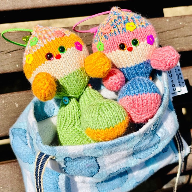 春日 POOKNIE 钩编玩偶钥匙扣 - 钥匙链/钥匙包 - 棉．麻 多色