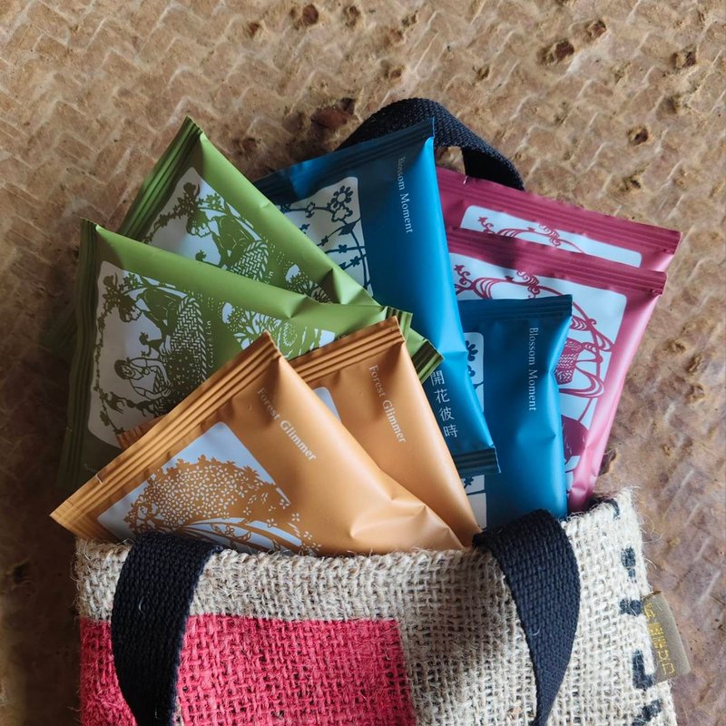 提一袋台湾味_手工窨制花茶 x 咖啡麻布手工编织 饮料袋组 - 茶 - 棉．麻 